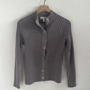 St. John Sport Ribbed Sweater Top Long Sleeve Santana Knit Small